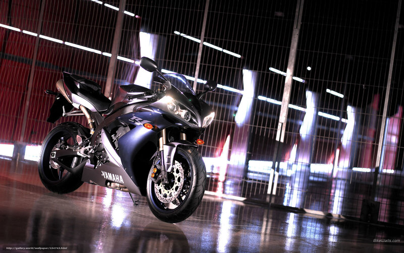 Yamaha R1 motorcycle in studio