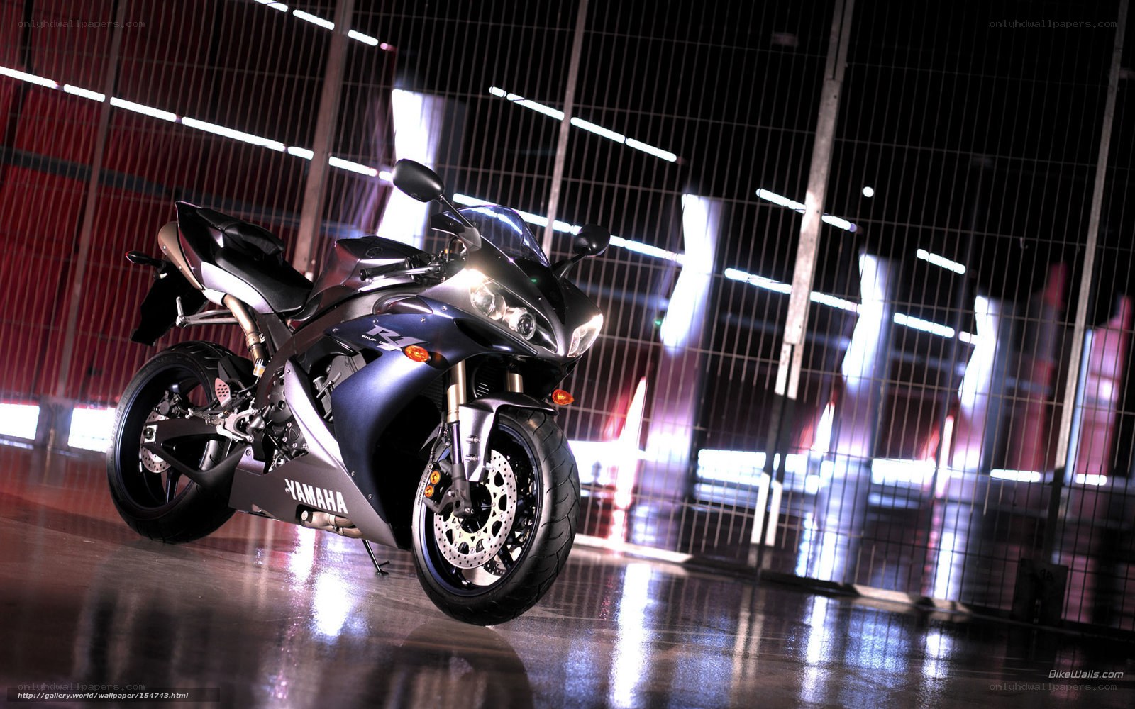 Yamaha R1 motorcycle in studio