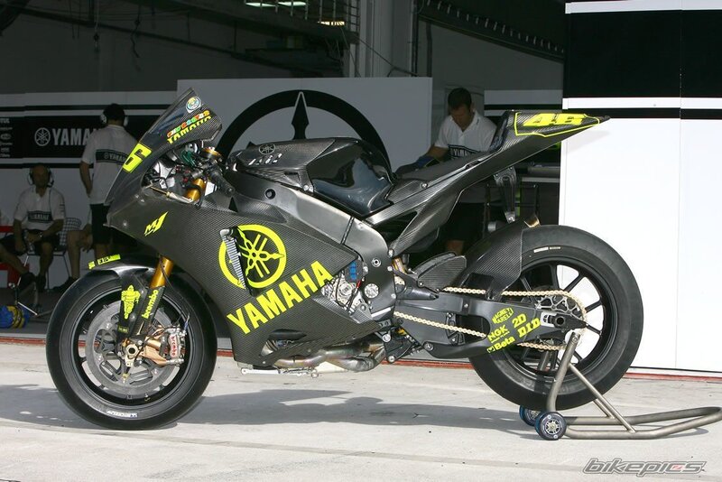 Yamaha Racing Motorcycle — Black, Neutral, Afternoon