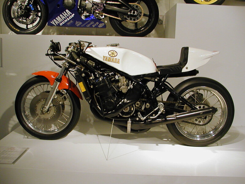 Yamaha racing motorcycle display