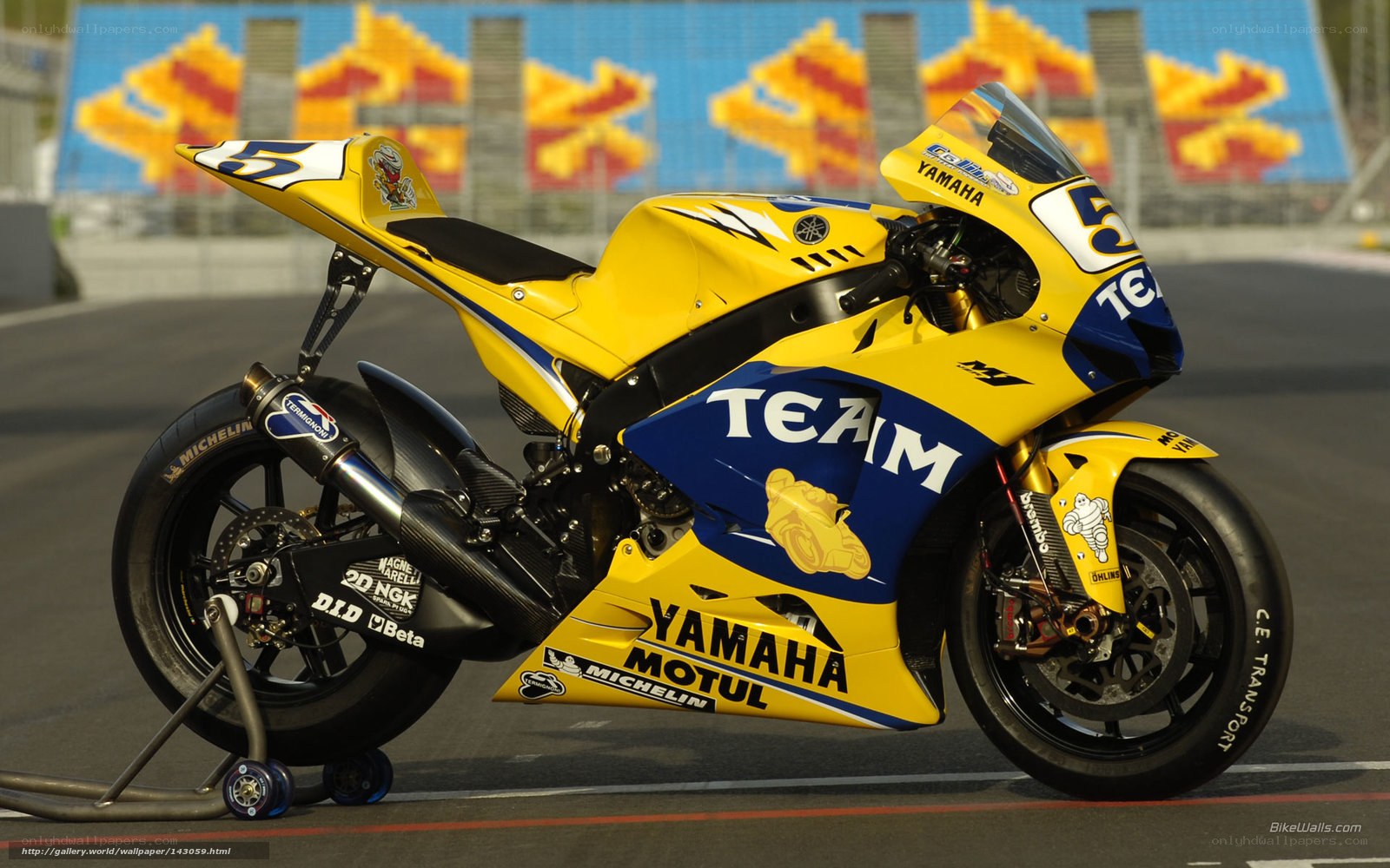 Yamaha racing motorcycle on track