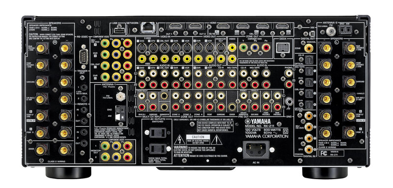 Yamaha RX-211 receiver rear panel