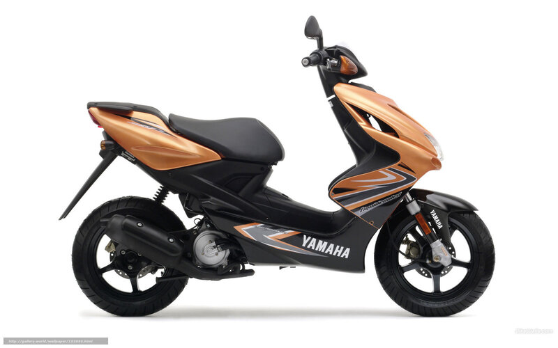 Yamaha scooter in orange and black