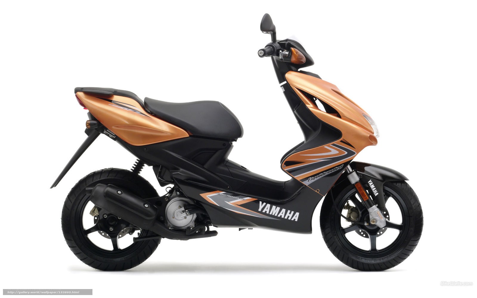 Yamaha scooter in orange and black