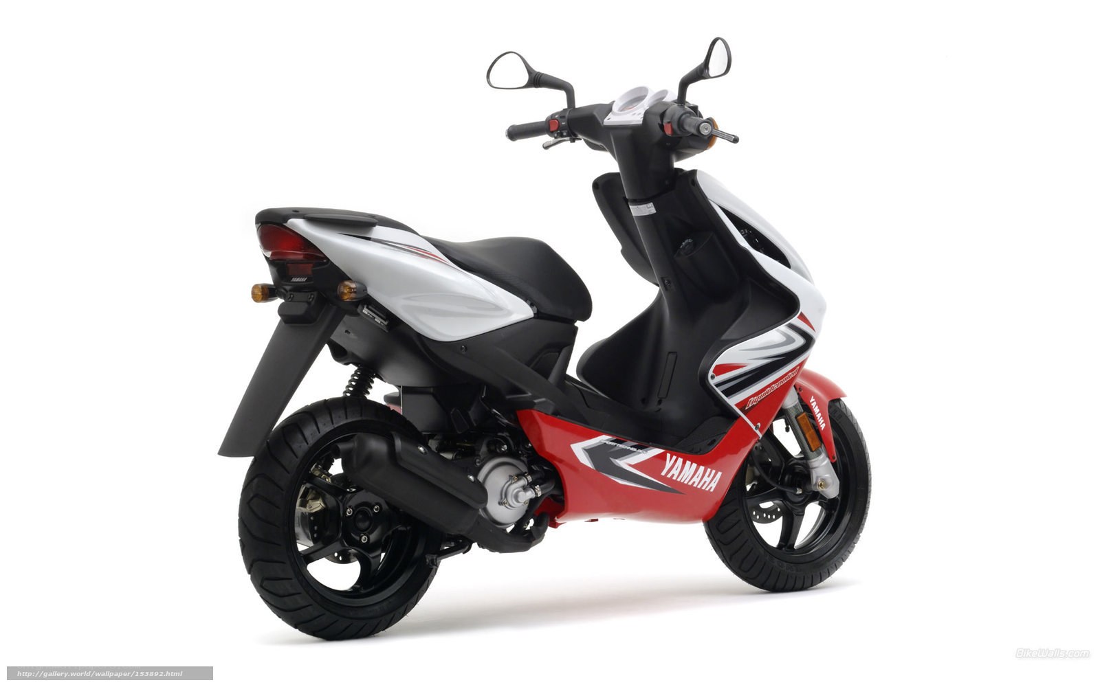 Yamaha scooter in red and white