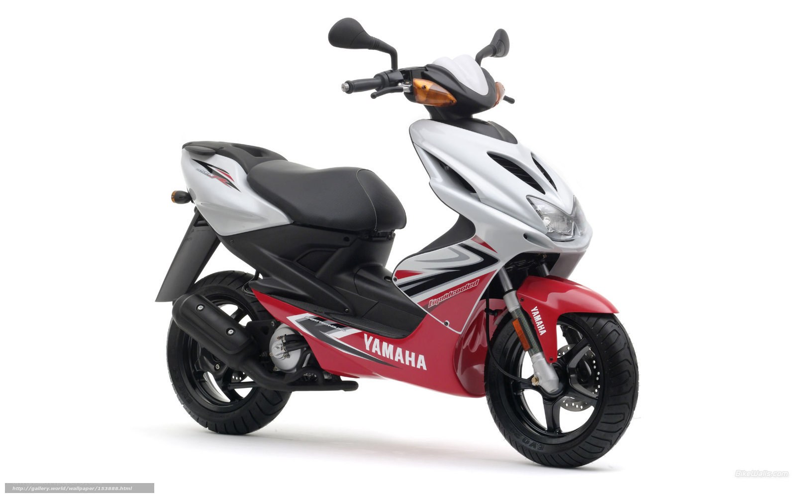 Yamaha scooter in red and white