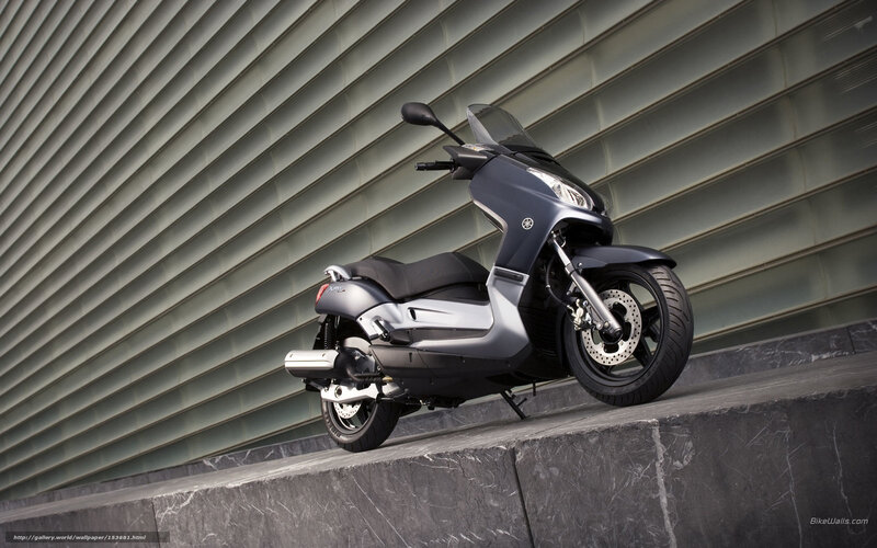 Yamaha scooter on a platform