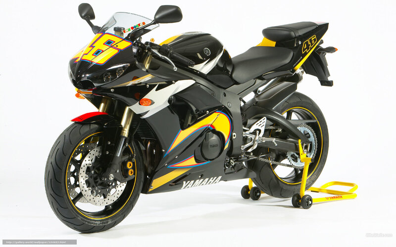 Yamaha Sport Motorcycle — Black, Neutral