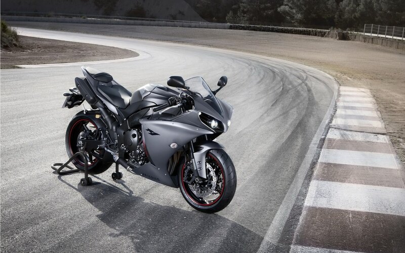 Yamaha sport motorcycle on racetrack