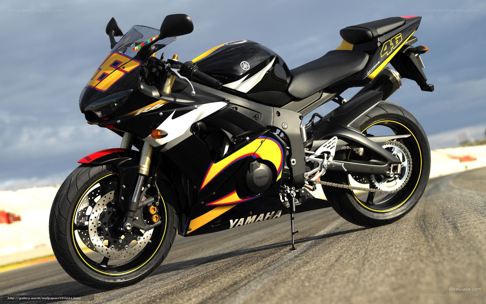 Yamaha sport motorcycle on track