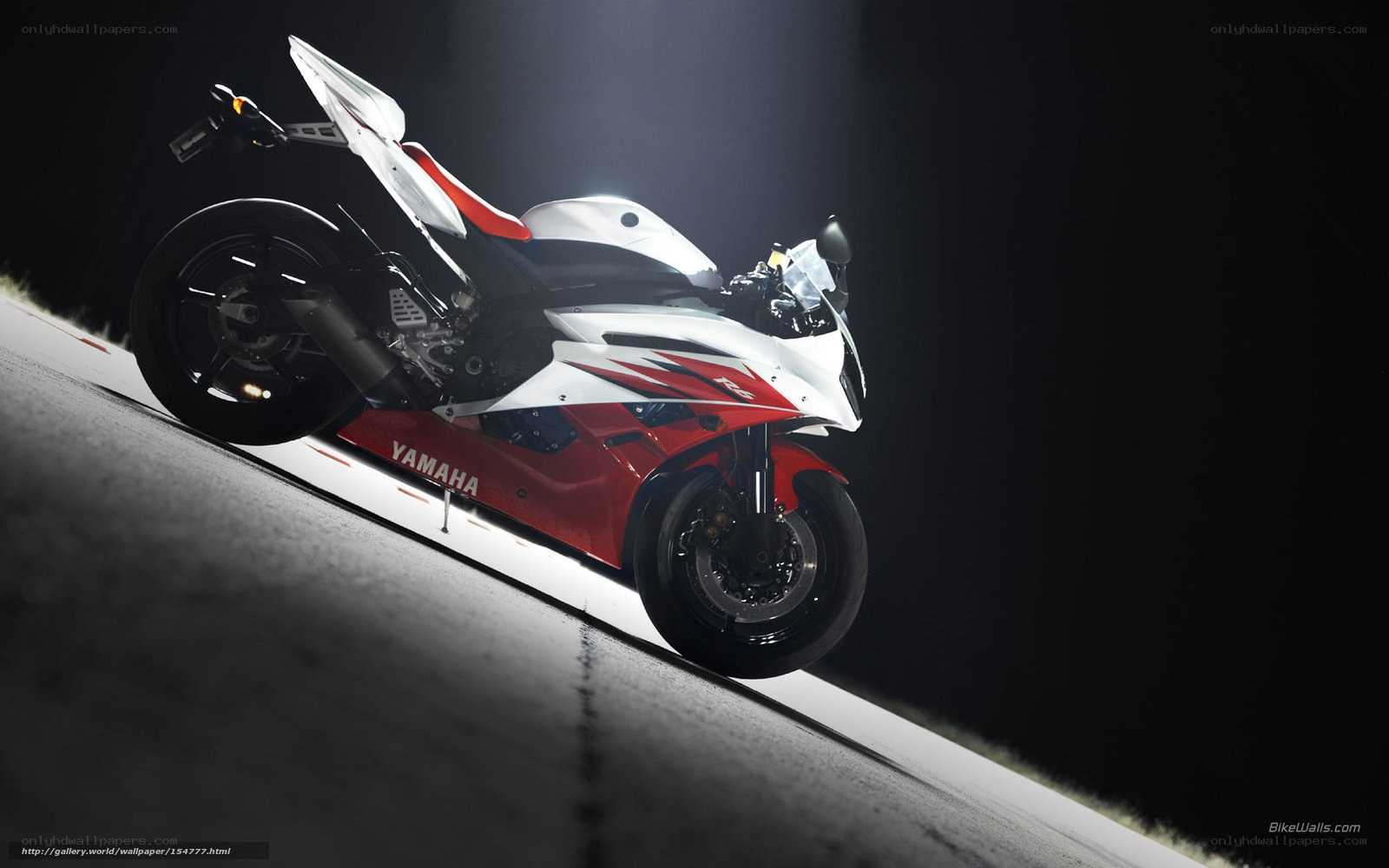 Yamaha sport motorcycle on track
