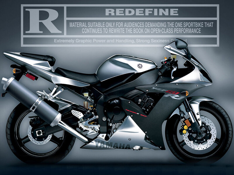 Yamaha sportbike advertisement