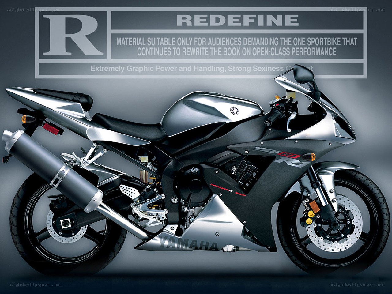 Yamaha sportbike advertisement