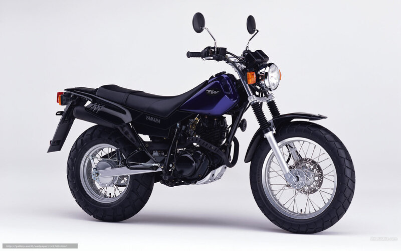 Yamaha TW Motorcycle — Black, Neutral