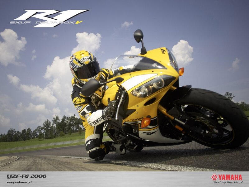 Yamaha YZF-R1 on a racetrack