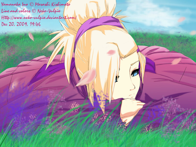 Yamanaka Ino in a field