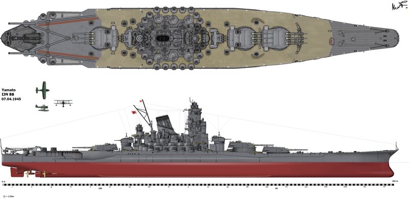Yamato battleship diagram