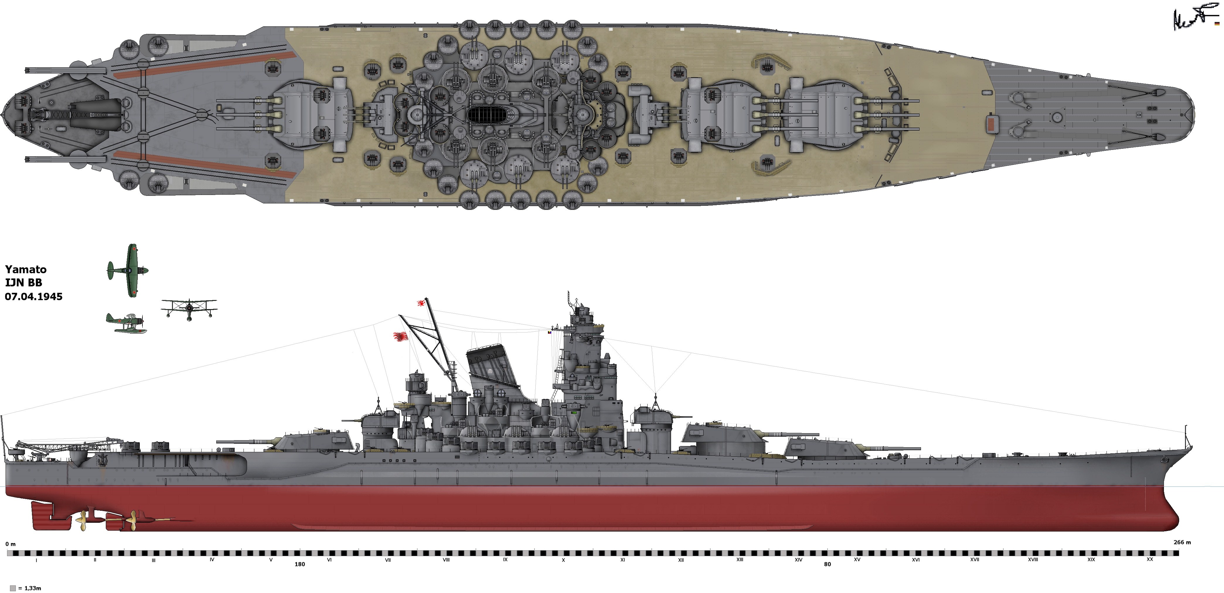 Yamato battleship diagram