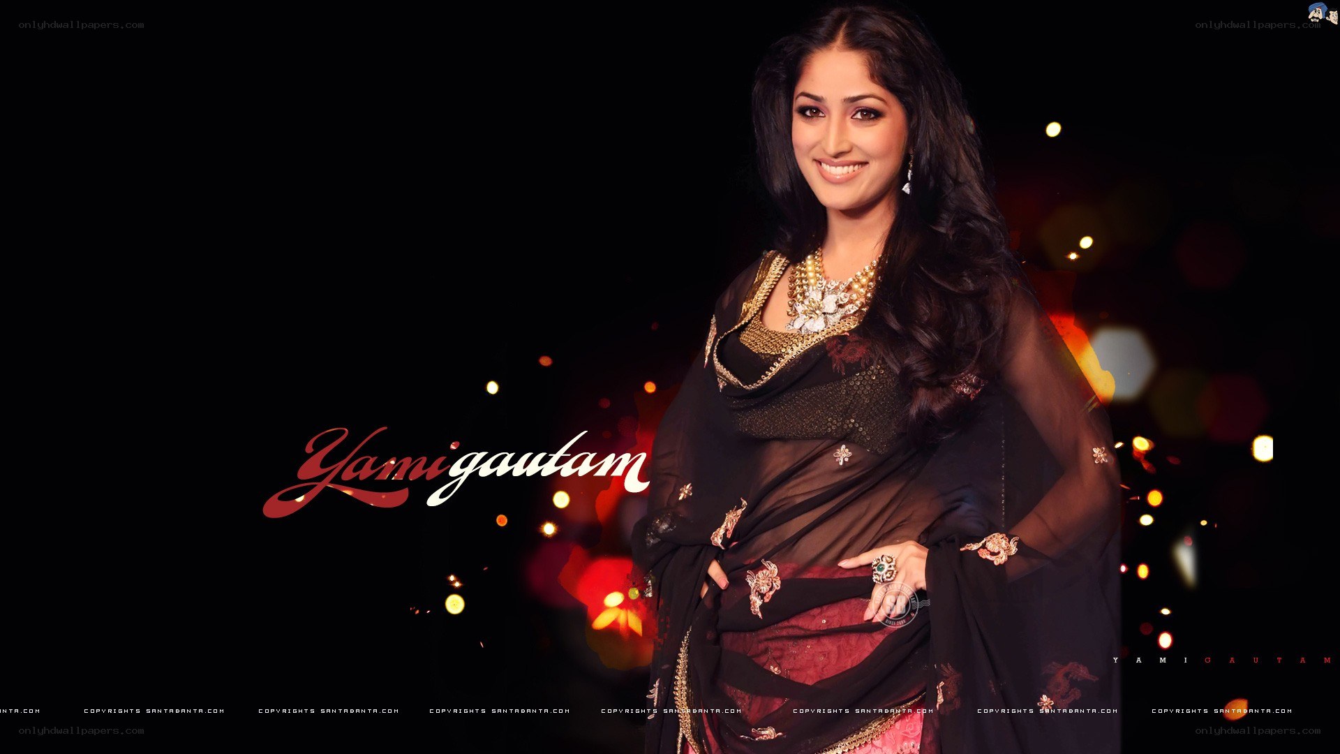 Yami Gautam in a black sari