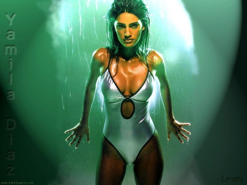Yamilia Diaz in wet swimsuit