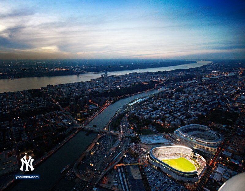Yankee Stadium at dusk