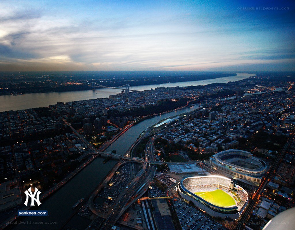 Yankee Stadium at dusk