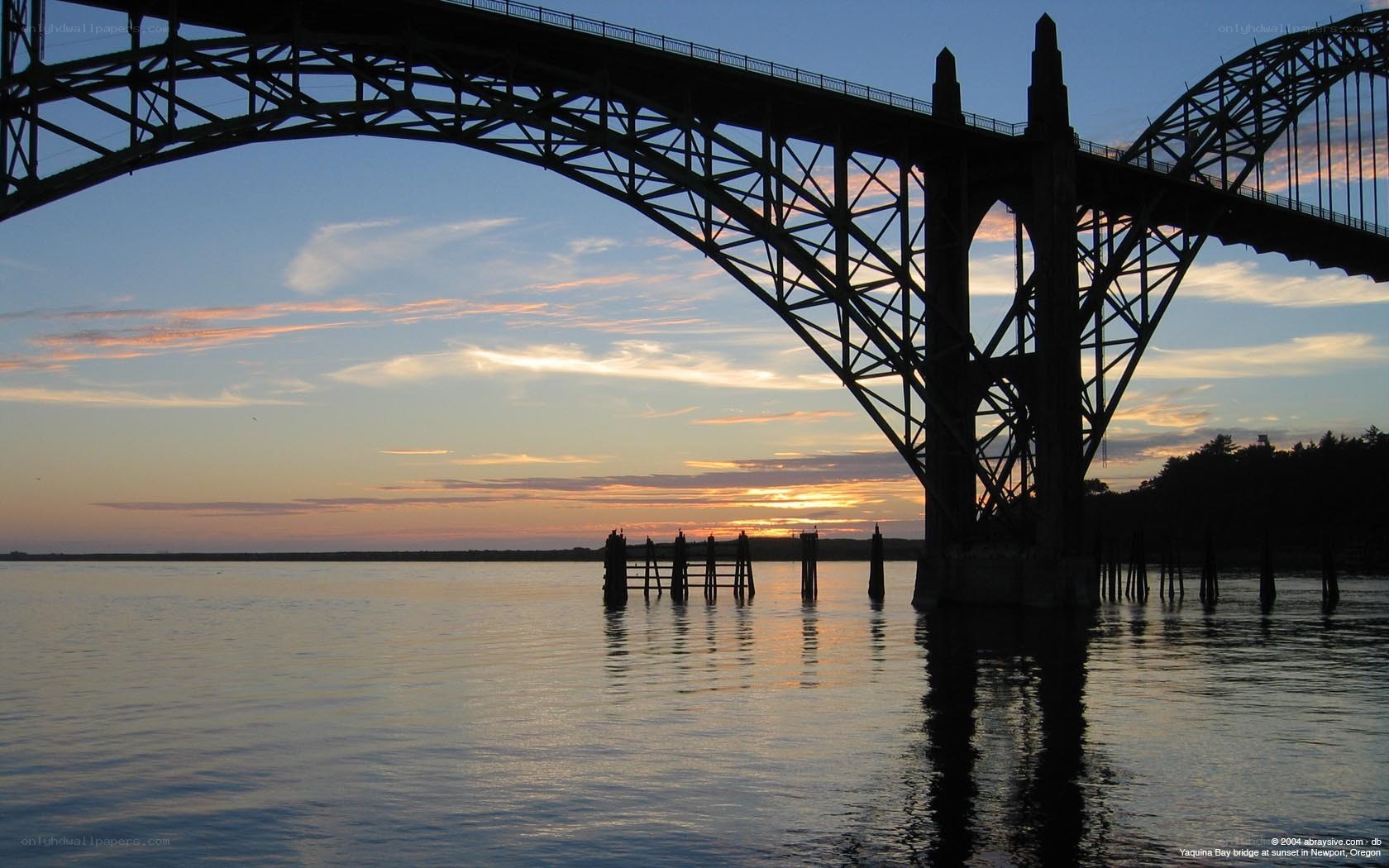 Yaquina Bay Bridge at sunset