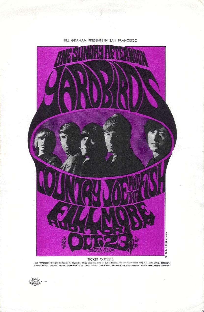 Yardbirds concert poster