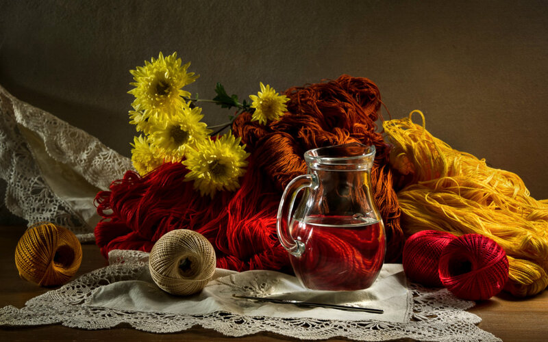 Yarn and Flowers