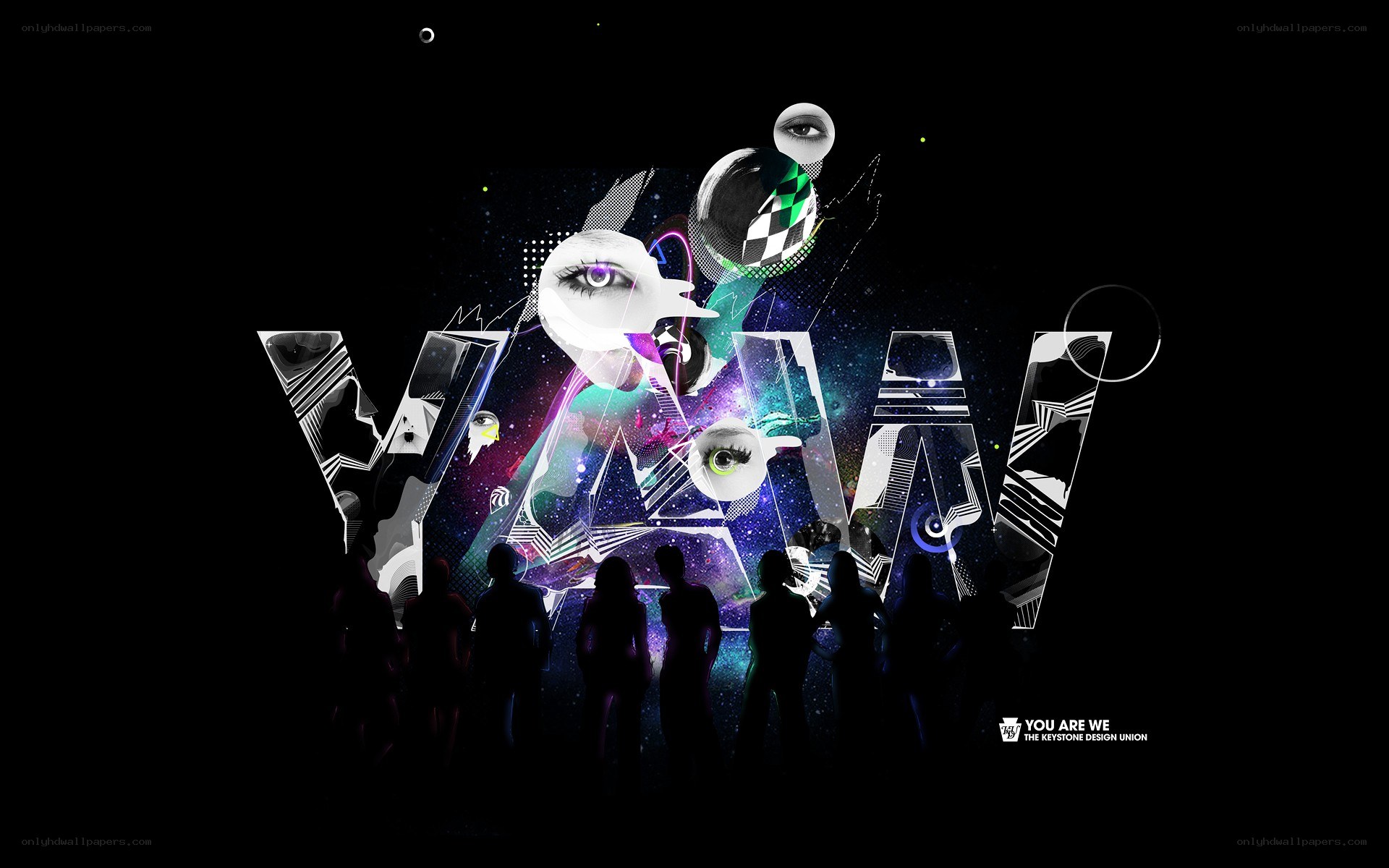 YAWA design art with silhouettes