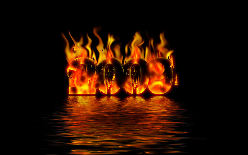 Year 2009 on fire
