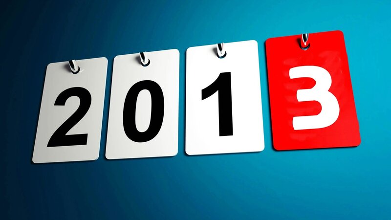 Year 2013 calendar display