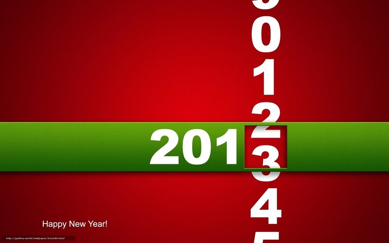 Year 2013 Calendar — Red