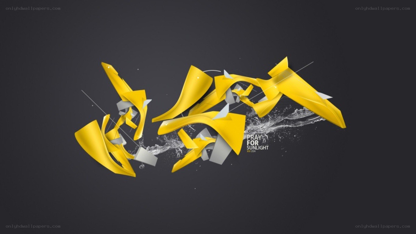 Yellow abstract design with text