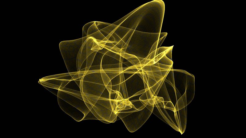 Yellow Abstract Fractal Shape