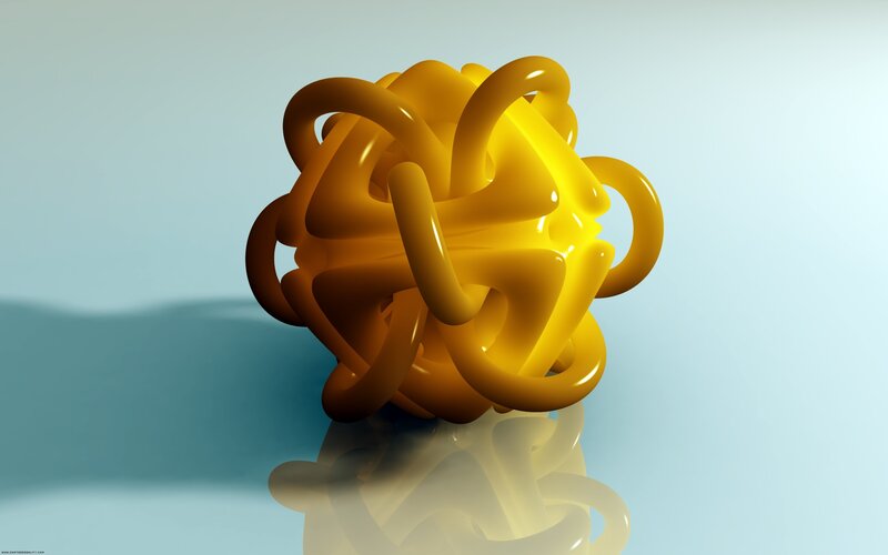 Yellow Abstract Knot
