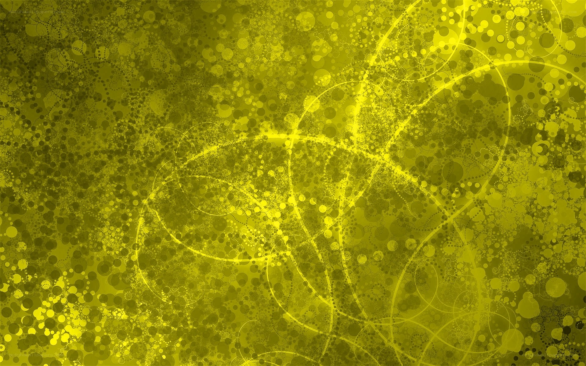 yellow abstract particle swirl
