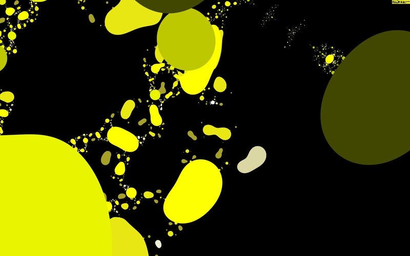 yellow abstract splatter art