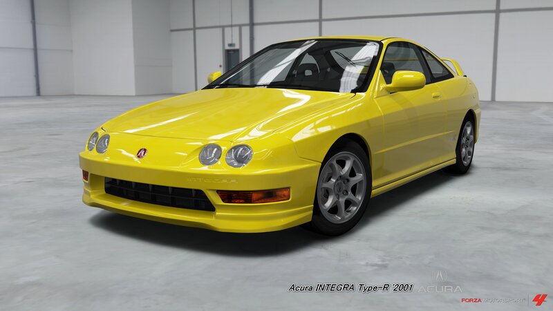 Yellow Acura Integra