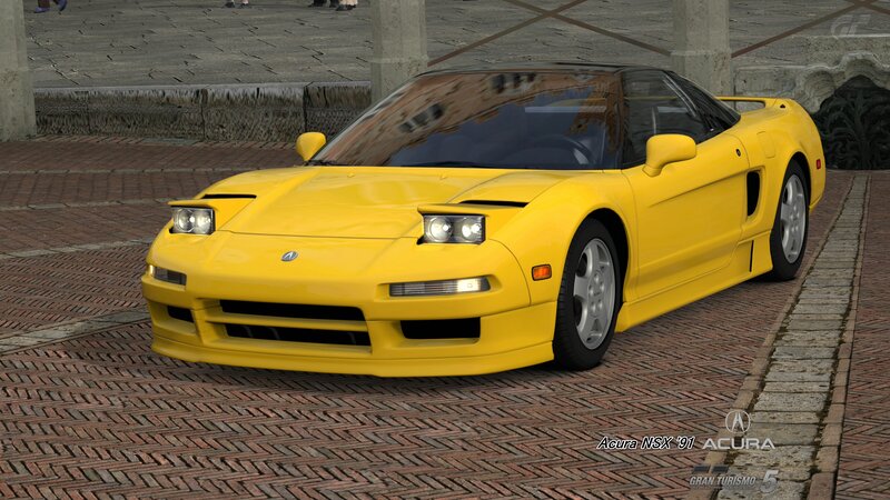 Yellow Acura NSX Car