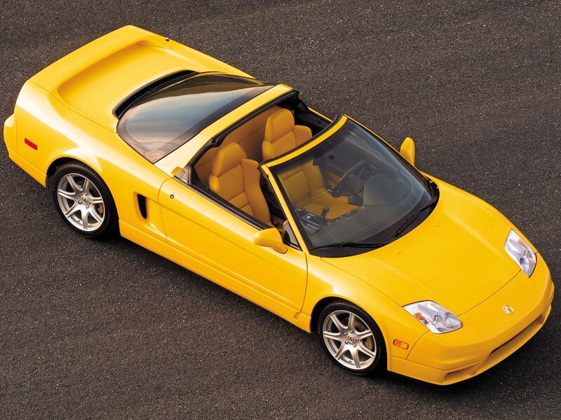 Yellow Acura NSX Roadster