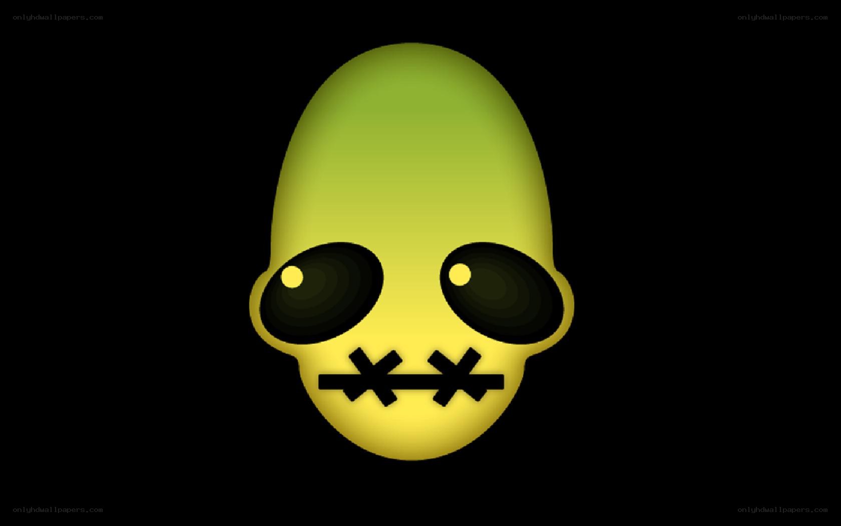 yellow alien skull emoji