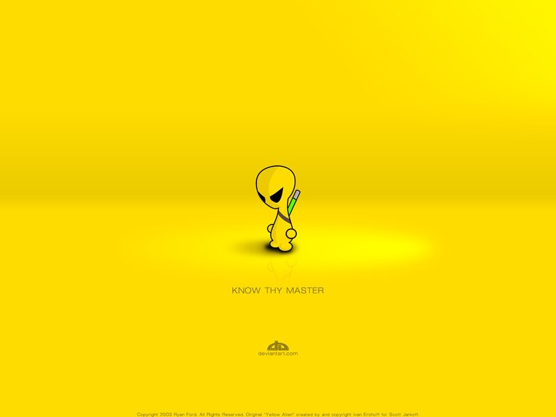 Yellow alien with lightsaber