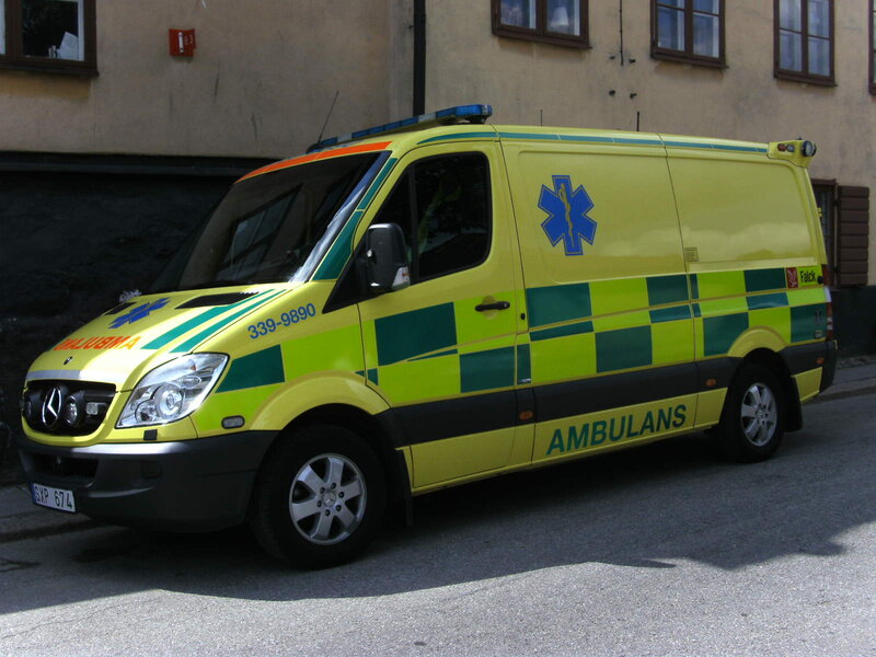 Yellow Ambulance Van