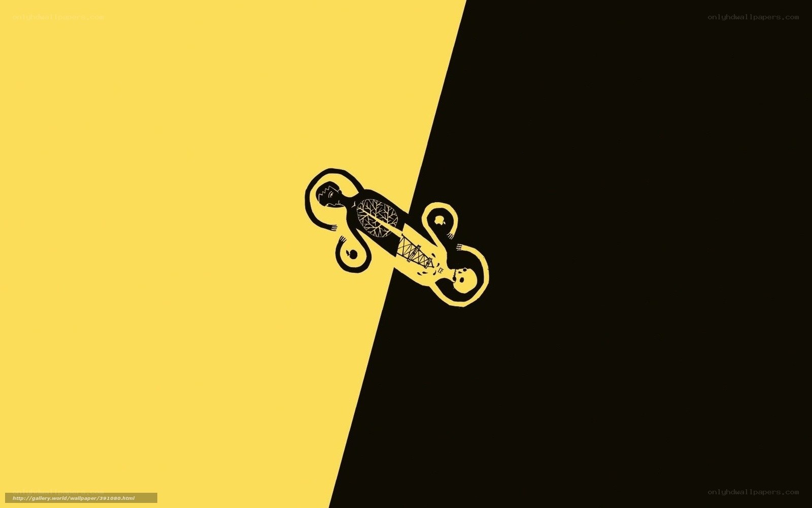 yellow and black abstract design