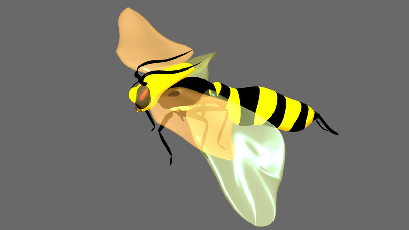 Yellow and Black Bee