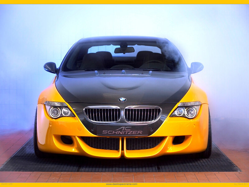 yellow and black BMW car