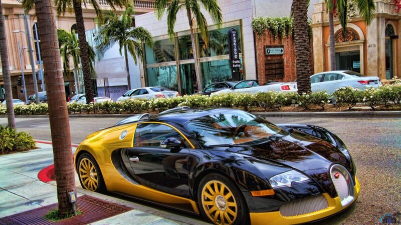 Yellow and Black Bugatti