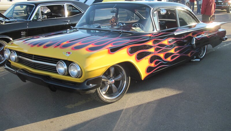 Yellow and Black Flame Car — Dramatic