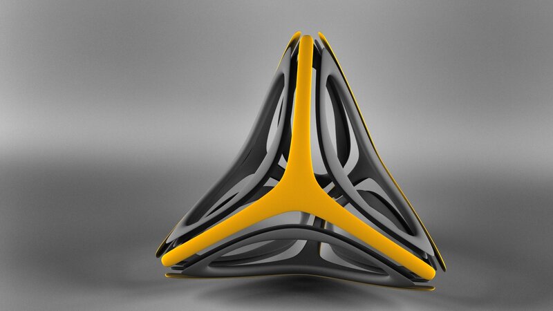 Yellow and Black Geometric Structure